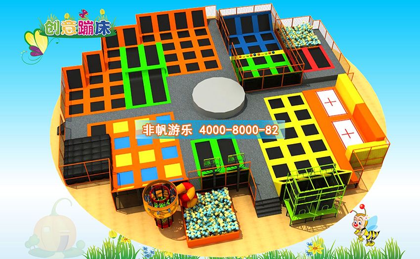 兒童淘氣堡創(chuàng)意蹦床主題運動樂園