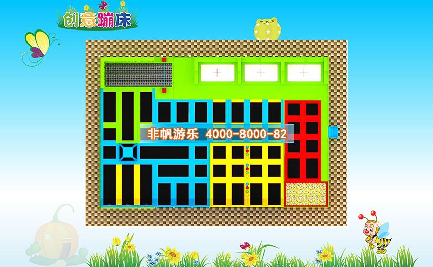 兒童淘氣堡創(chuàng)意蹦床主題運動樂園