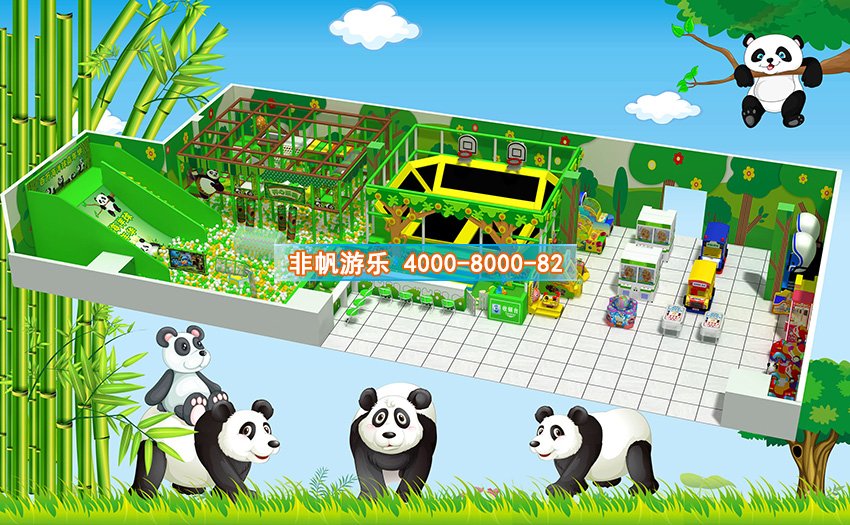 室內(nèi)兒童淘氣堡兒童樂園的主題風(fēng)格介紹(圖2) 森林主題系列兒童淘氣堡